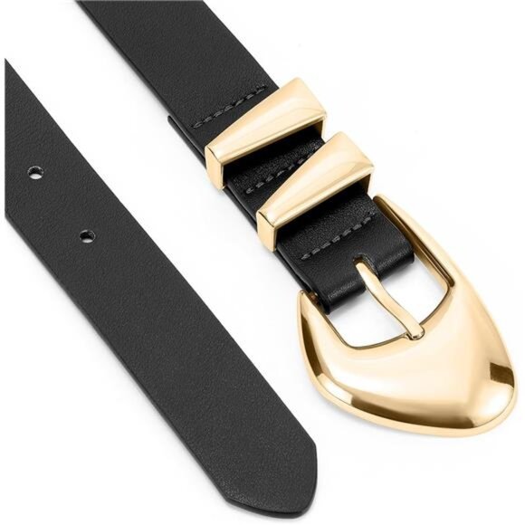Leather Belts for Jeans Dress Pants Black Brown Belts for Women